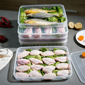 Stackable <b>Food</b> <b>Storage</b> <b>Container</b> Rectangle 501-800Ml Clip-On Lid Non-Disposable For Refrigerator Use - Product Image 1