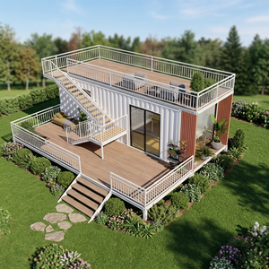 บ้านสำเร็จรูปแบบโมเดิร์น 2 ชั้น ขนาด 40 ฟุต ประกอบง่าย ขยายได้ โครงสร้างเหล็กแผงแซนวิช รับประกัน 1 ปี ใช้เป็นสำนักงาน - Product Image 2