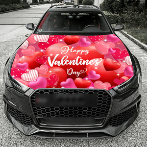 5X4ft Custom Car Hood Cover <b>Flags</b> Valentine's Day Festival Sports Games Suitable for Most Cars and SUVS Best Gift Hood Cover - Product Image 3