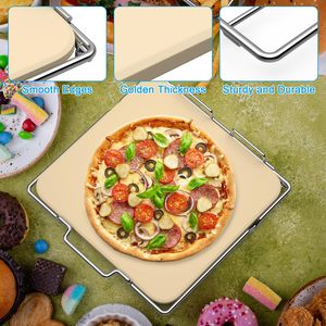 Ensemble de pierres à pizza Senershuo pour four à bois extérieur, en cordierite, résistant à la chaleur, modèle <span class=keywords><strong>Ninja</strong></span> OO101 - Product Image 3
