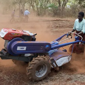 Maquinaria agrícola mano caminar tractor granja caminar tractor comercio 6hp diesel caminar tractores Kubota dos ruedas mini granja