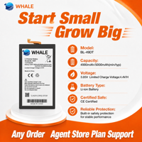 Baterai Pengganti Original WHALE BL-49DT 5000mAh untuk Tecno Pouvoir 1 LA6 Pouvoir 2 LA7 Pouvoir 2 Pro LA7 Pro Pouvoir 3 LB7