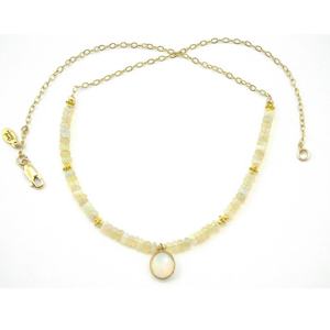 Collar de Plata de Ley 925 con Ópalo Etíope, Chapado en Oro Rosa, para Compromiso, Boda, Fiesta, Oferta de Fábrica - Product Image 1