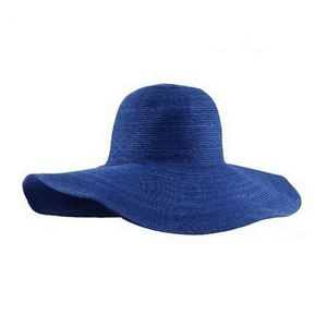 Wholesale Summer Women's <b>Hat</b> Foldable Large Brim Solid Color <b>Straw</b> Sun <b>Hat</b> Outdoor Vacation Seaside Beach <b>Hat</b> - Product Image 3