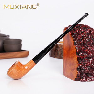 Muxiang Tobacco Pipe Solid Wood Straight Type Handcrafted Smoking Pipe For Personal Gift - Product Image 3