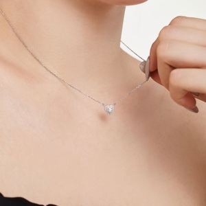 Collar de Joyería para Mujer Dylam Tiny Simplicity Design, Cadena de Plata S925, Eternity, con Colgante en Forma de Corazón con Circonita 5A - Product Image 3