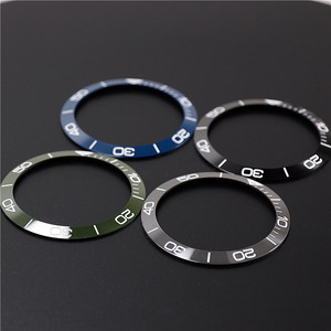 Lunette en céramique personnalisée de 39mm, montre lumineuse noire et bleue, insert de lunette en céramique pour montre-bracelet HydroConquest - Product Image 3