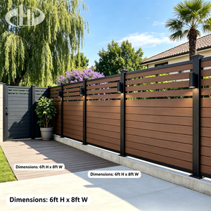<span class=keywords><strong>Panneau</strong></span> de clôture de piscine modulaire en WPC brun <span class=keywords><strong>anti</strong></span>-rouille de 1,2 m (4 pieds) x 1,8 m (6x8) pour maisons, livraison gratuite - Product Image 5