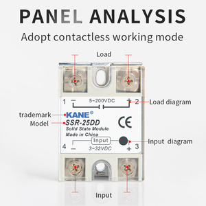Fotek รีเลย์สถานะของแข็งเฟสเดียว <span class=keywords><strong>SSR</strong></span>-25DD <span class=keywords><strong>SSR</strong></span>-40DD <span class=keywords><strong>SSR</strong></span>-<span class=keywords><strong>60DD</strong></span> <span class=keywords><strong>SSR</strong></span>-120DD <span class=keywords><strong>SSR</strong></span> 80A โมดูล DD da AA La สำหรับการควบคุมอุณหภูมิ PLD - Product Image 2