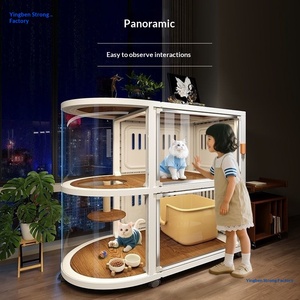 <span class=keywords><strong>Cage</strong></span> pour chat d'intérieur panoramique avec accès au balcon, type de fermeture : aucun, forme : aucune - Product Image 2