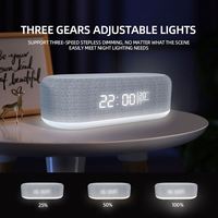 Beste Cadeau Promotiebureau & Tafelklok Digitale Klok Draadloze Oplader Telefoon 5W 10W Draadloos Opladen Houten Led Wekker