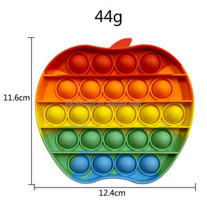 Jouet sensoriel <span class=keywords><strong>Pop</strong></span> <span class=keywords><strong>It</strong></span> arc-en-ciel en silicone, jouet à bulles à presser, jeu d'échecs anti-stress pour enfants - Product Image 2