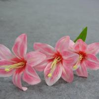Bunga Lily Simulasi Mewah dan Elegan untuk Dekorasi Pernikahan, Wisuda, Liburan, Bahan PU Lembut untuk Natal dan Tahun Baru Imlek