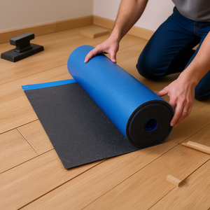 Base para Piso de Fibra Reciclada de 3 mm, Rollo Azul de 200 Pies Cuadrados, Barrera Acústica y Contra Vapores para Pisos Laminados - Product Image 2