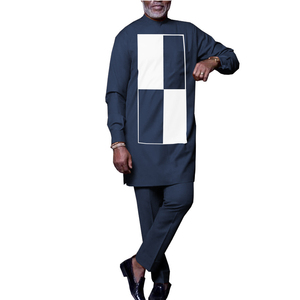 Yibaoli – vêtements traditionnels <span class=keywords><strong>pour</strong></span> hommes, 100 coton ankara wax bazin africain, 2 pièces - Product Image 5