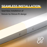 Luminaire LED linéaire commercial UL, fin et connectable, pour plafond, magasin, industrie, bureau, allée, couloir, entrepôt