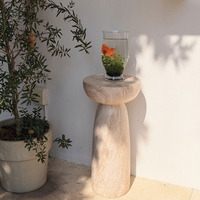 Table basse décorative Cammy Stone en marbre naturel, moderne, minimaliste, légère et écologique pour salon et balcon