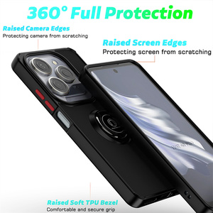 Per Tecno Camon <span class=keywords><strong>30</strong></span> 20 19 18 / 20 19 Pro 18 <span class=keywords><strong>P</strong></span> / Pop 6 Go Pop 5 LTE Pop 6 Cover opaca antiurto custodia posteriore ibrida con anello - Product Image 2