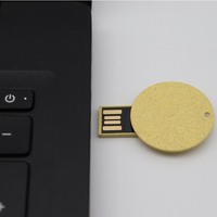 Wheat Straw klip memori Usb EPR CE Eco, stik memori Usb logo kustom 64GB 2GB 16GB grosir Usb Flash Drive 8GB