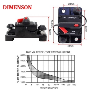 Mini <span class=keywords><strong>disjoncteur</strong></span> 50 ampères <span class=keywords><strong>12</strong></span> <span class=keywords><strong>volts</strong></span> MCCB étanche avec fusible en ligne certifié CB pour Auto RV - Product Image 3