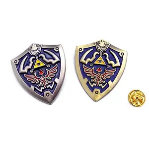The Legend of Zelda enamel badge gun black lapel pin antique brass pin