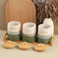 Ensemble de pots hermétiques en céramique de luxe nordique, bocaux de rangement pour la cuisine, récipients à thé et café, organisateur de maison haut de gamme