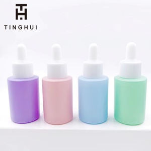 ขวดแก้วใสสีม่วงอ่อนชมพูอำพันแบบขุ่น ขนาด 30 มล. 50 มล. 60 มล. 100 มล. 2 ออนซ์ สำหรับบรรจุเซรั่มหรือน้ำมันหอมระเหยแบบหยด  ทรงไหล่ตรง - Product Image 2