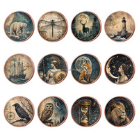 Pièce de monnaie ronde en cuivre fin 999 de 1 OZ, style vintage antique, thème animaux sauvages, pour collection de loisirs