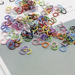 Metallic Painted Colored Open Ring Mixed Shapes For <b>Bracelet</b> Making Baking Paint Treatment Spring 2023 Yiwu Origin - Product Image 4
