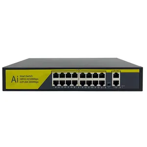 Portas PoE Switch de Rede Gigabit 16 IEEE802.3af /at 10 100 switch de rede de 1000Mbps 48V ativo para câmeras IP e AP Wireless