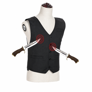 Camiseta/chaleco de trabajo negro de alta calidad y cómodo, resistente a cortes y perforaciones, para uso diario; hecho de poliéster con revestimiento de PE. - Product Image 1