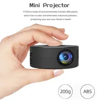 Mini Projecteur LED YT200 Smart Beam 100 Pouces 1080p pour Maison avec Lentille Personnalisée Lampe LCD Fonctionnalités Bluetooth WiFi 480p