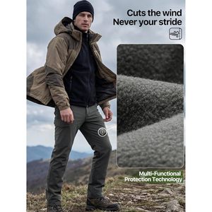 Pantalon cargo softshell doublé polaire pour homme FOXA, idéal pour le ski et la randonnée - Product Image 4