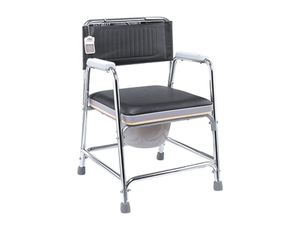 Chaise de toilette pliable en acier à quatre pieds antidérapante, gain de place, avec seau intérieur amovible - Product Image 2