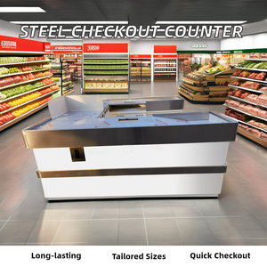 Juren Customized Model Stainless Steel Checkout Counter for <strong>Small</strong> <strong>Shop</strong> and Supermarket with Jiangsu Origin - Product Image 1