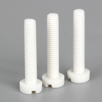 Vis à tête fendue en polypropylène (PP) métriques M2 M3 M4 M5 M6 M8 – Vis à tête cylindrique fendue en plastique