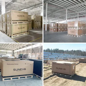 SunEvo Top-Notch satmak taşınabilir HJT güneş panelleri 580W 590W 600W Bifacial çift cam PV modülü Hpbc teknolojisi ile