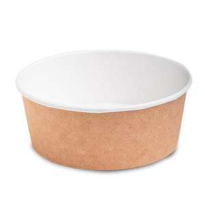 Bol alimentaire rond en papier kraft de qualité supérieure, empilable, scellable, résistant à la graisse, pour produits chauds et froids, logo personnalisé - Product Image 2