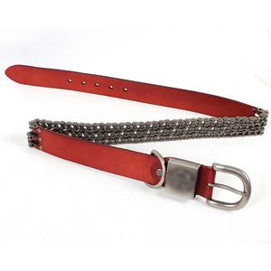 Fabbrica 3.8cm 1.5 "fibbia personalizzata forte italiano vera pelle di mucca Multi <span class=keywords><strong>borchie</strong></span> rivetti Jeans <span class=keywords><strong>cintura</strong></span> Punk - Product Image 1
