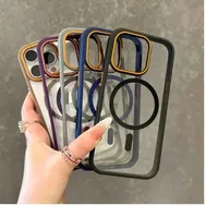 Coque de téléphone transparente à chargement magnétique sans fil pour iPhone 17 Pro Max avec pare-chocs antichoc