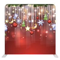 Cadre d'affichage pour salon professionnel avec toile de fond en tissu tendu personnalisée sur le thème de Noël et de l'hiver pour la décoration intérieure des magasins de détail