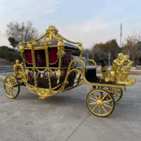 Carrosse Électrique Royal ZOWN Classique de Luxe Multifonctionnel pour Mariages et Parcs à Thème, Batterie 60V 80A, Roues Solides, Garantie 2 Ans