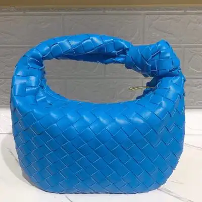 846 # küçük son moda kadınlar dokuma pu deri clein mavi düğüm hobo çanta moda el çantası bayanlar için el çantaları