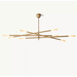 Contemporary Modern Design Living Room Copper LED Chandelier with Warm White Light for Restaurant Bar Luxury - Product Image 2