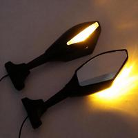 Rétroviseur de moto avec clignotants LED intégrés pour carénage de course, modification de moto de rue pour YZF-R1 R6 R3 R25