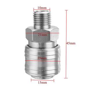 Fourniture de raccords rapides de type allemand 1/4 BSPT avec filetage extérieur pour outils pneumatiques, pièces de compresseur industriel - Product Image 2