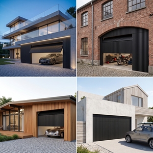 <span class=keywords><strong>Porte</strong></span> de <span class=keywords><strong>garage</strong></span> <span class=keywords><strong>sectionnelle</strong></span> en acier isolée sur mesure pour usage résidentiel, <span class=keywords><strong>porte</strong></span> de <span class=keywords><strong>garage</strong></span> automatique électrique à double paroi - Product Image 5
