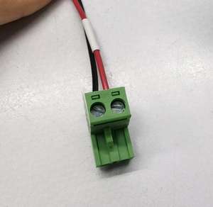 Konektor Blok Terminal Sekrup Inti Tembaga Kustom 5.08mm <span class=keywords><strong>2</strong></span> Pin Terminal Spade Isolasi PVC Perakitan Kabel Kawat AWG20 - Product Image 1