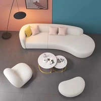 Table basse et table d'appoint en pierre frittée sur mesure, design unique, avec pieds en métal, pour salon