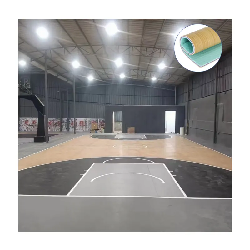 Pisos de PVC para quadra de basquete piso de madeira imitação